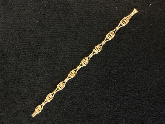 15ct gold fancy link bracelet